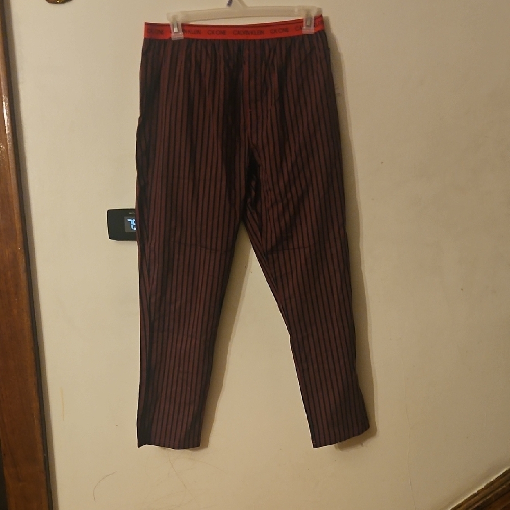 Calvin Klein Black and Red Pajama Pants